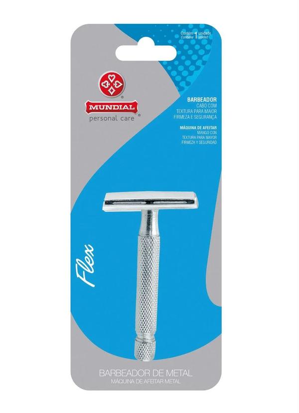 Mundial - Barbeador de Metal Mundial Cinza 1 Peça