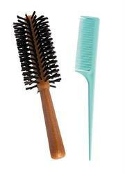 Escova em Madeira Marrom 2 Pe�as