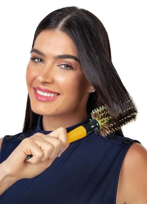 Condor - Escova para Cabelo em Madeira Redonda 29 cm - CONDOR