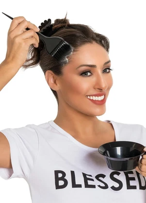 Lar e Lazer - Kit Pintura de Cabelo Preto 7 Peças - LAR E LAZER