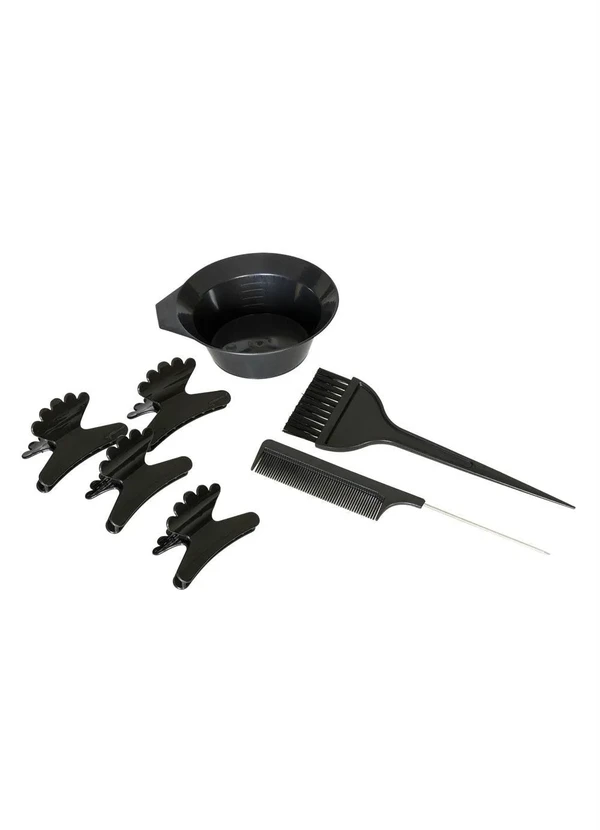 Lar e Lazer - Kit Pintura de Cabelo Preto 7 Peças