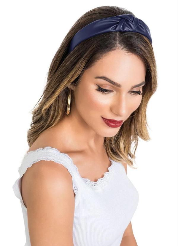 Lar e Lazer - Tiara com Nó em Sintético Marinho 2