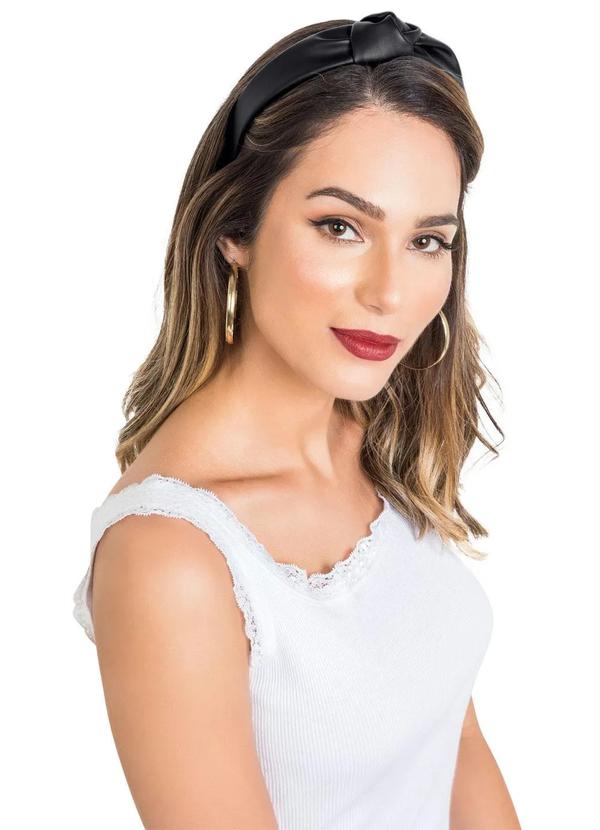 Lar e Lazer - Tiara com Nó em Sintético Preto 2