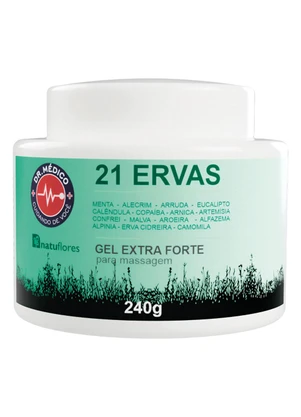 Natuflores - Gel Extra Forte para Massagem 21 Ervas - NATUFLORES