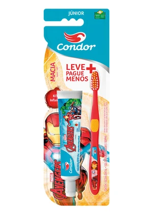 Condor - Kit Escova de Dente + Pasta de Dente Avengers - CONDOR