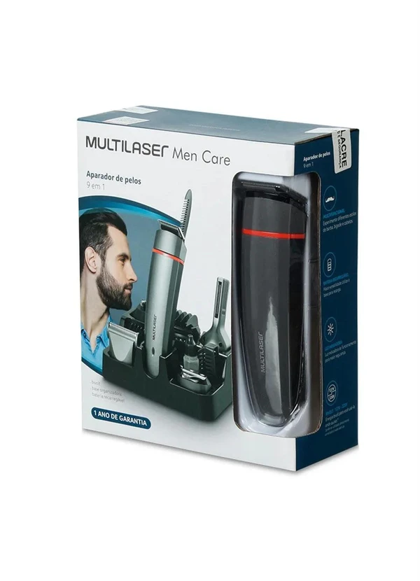 Multilaser - Aparador de Pelos 9 em 1 Aço Inox 10