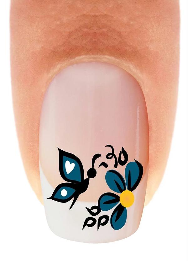 Lar e Lazer - Adesivo para Unhas Borboletas 10 Peças
