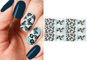 Adesivo para Unhas Borboletas Azul 12 Peas