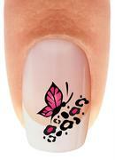 Adesivo para Unhas Borboletas Rosa 10 Peas