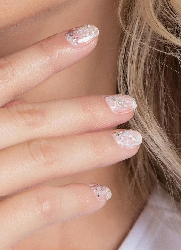 Lar e Lazer - Kit Glitters para Unhas Prata 2 Peças 5
