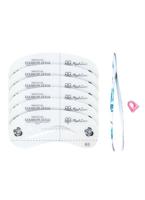 Lar e Lazer - Kit Moldes para Sobrancelha 6 Peças