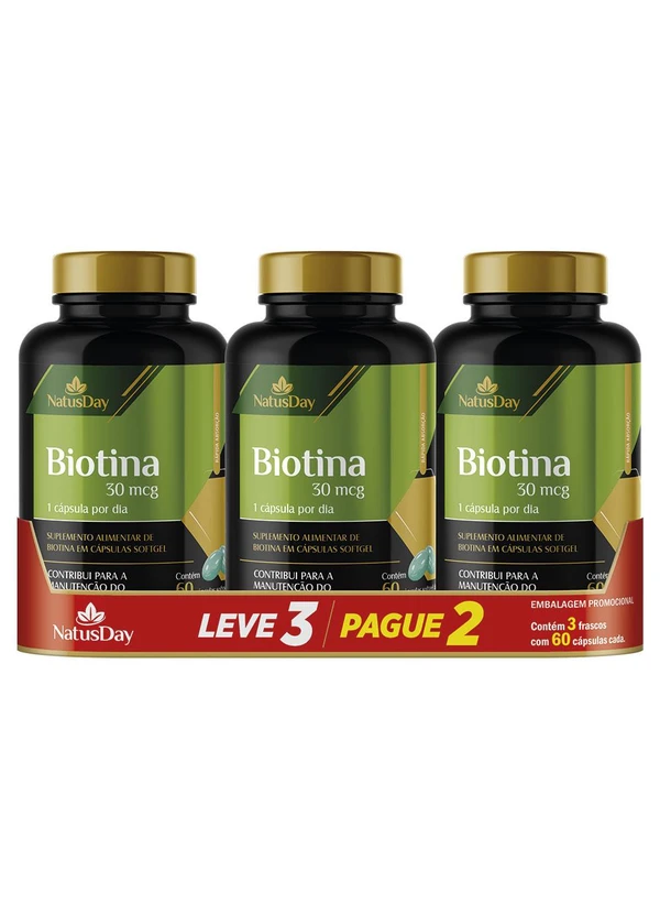 Lar e Lazer - Kit Biotina Mcg 3 Unidades