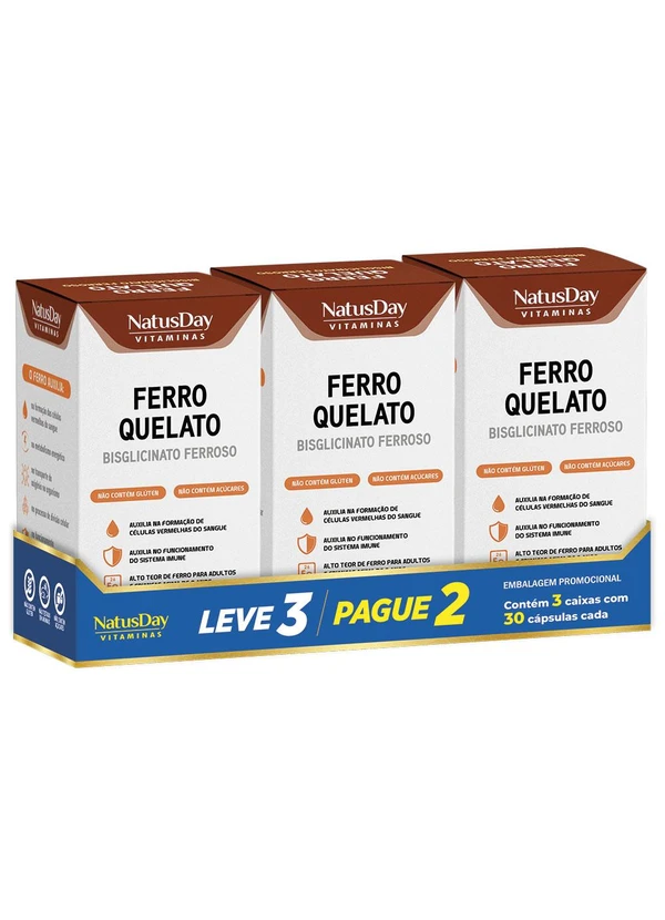 Lar e Lazer - Kit Ferro Quelato 3 Unidades