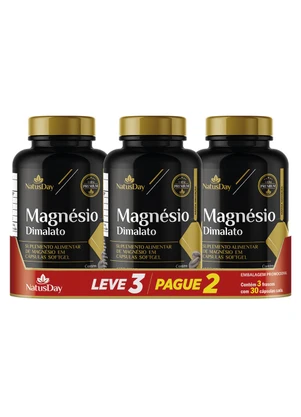 Lar e Lazer - Kit Magnésio Dimalato 3 Unidades - LAR E LAZER