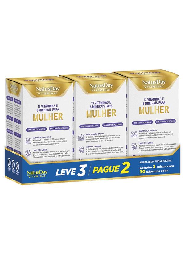 Lar e Lazer - Kit Polivitaminico para Mulher 3 Unidades