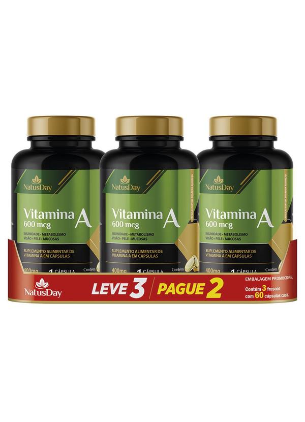 Lar e Lazer - Kit Vitamina a 600 Mcg 3 Unidades