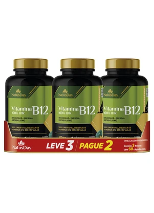 Lar e Lazer - Kit Vitamina B12 60 Cápsulas 3 Unidades - LAR E LAZER