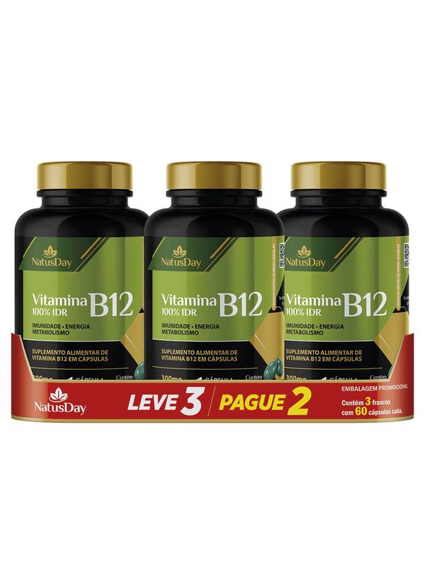 Lar e Lazer - Kit Vitamina B12 60 Cápsulas 3 Unidades