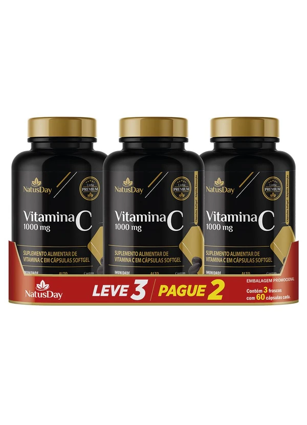 Lar e Lazer - Kit Vitamina C 1000mg 3 Unidades