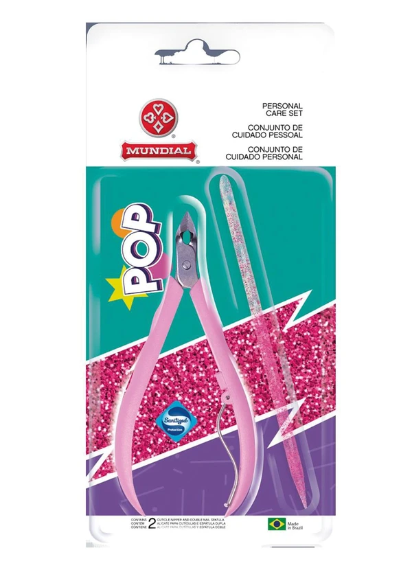 Mundial - Kit Manicure Rosa - 2 Peças 2