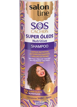 Lar e Lazer - Shampoo Nutrição Profunda Sos Cachos 300 Ml - LAR E LAZER