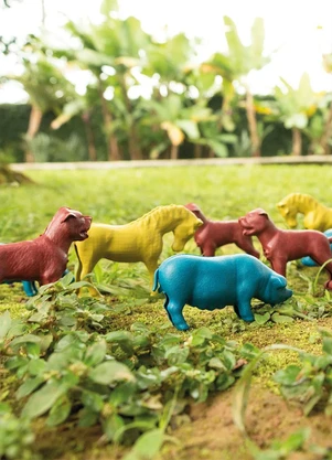 Lar e Lazer - Animais da Fazenda Plástico 10 Peças - LAR E LAZER
