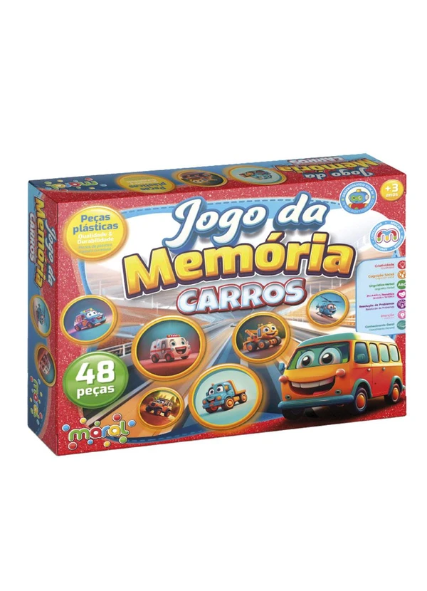 Lar e Lazer - Jogo da Memória Carros Colorido