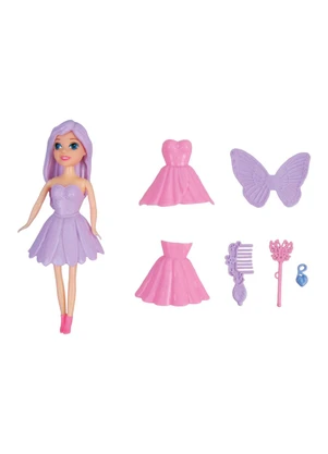 Lar e Lazer - Boneca Fadinha com Acessórios - LAR E LAZER