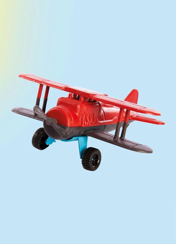 Lar e Lazer - Avião Teco-Teco Vermelho 1 Peça