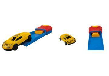 Carro com Impulsionador Amarelo 2 Peas