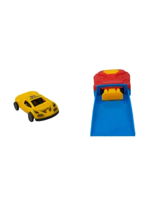 Lar e Lazer - Carro com Impulsionador Amarelo 2 Peças - LAR E LAZER