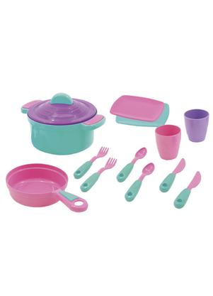 Kit Brinquedo Panelas e Talheres Colorido