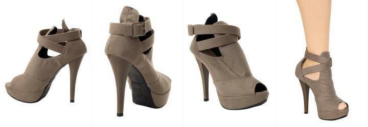 Ankle Boot Bege em Camura