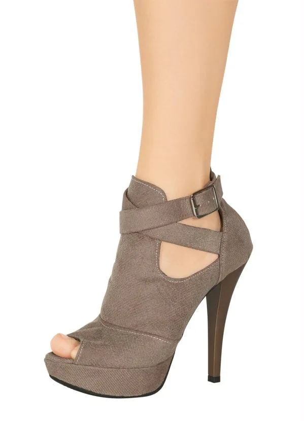 Perfecta - Ankle Boot Bege em Camurça 5