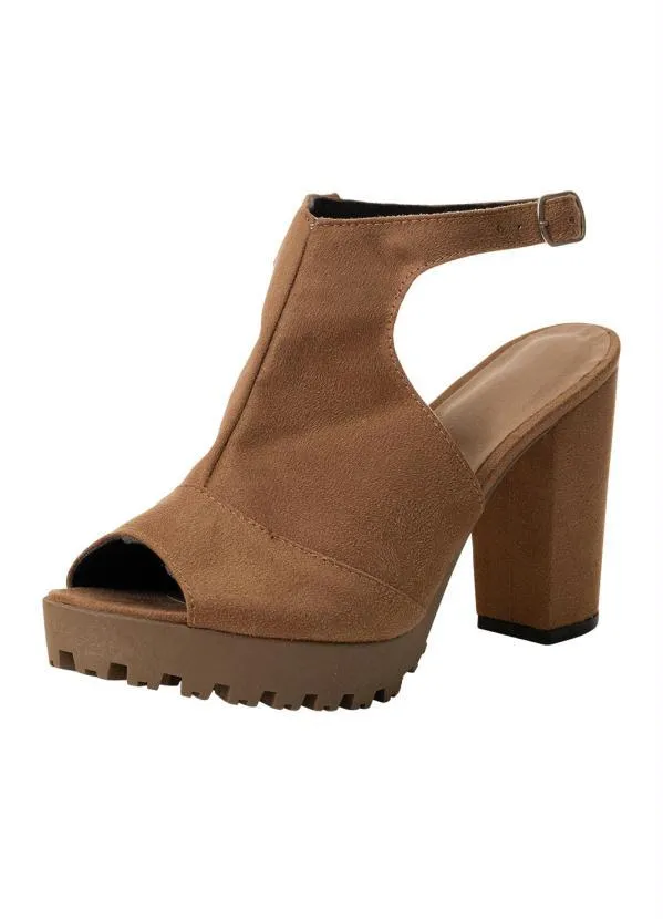 Perfecta - Ankle Boot Caramelo em Camurça