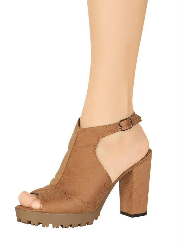 Perfecta - Ankle Boot Caramelo em Camurça 5