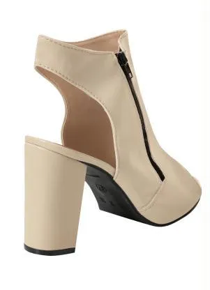 Perfecta - Ankle Boot Marfim em Sintético - PERFECTA