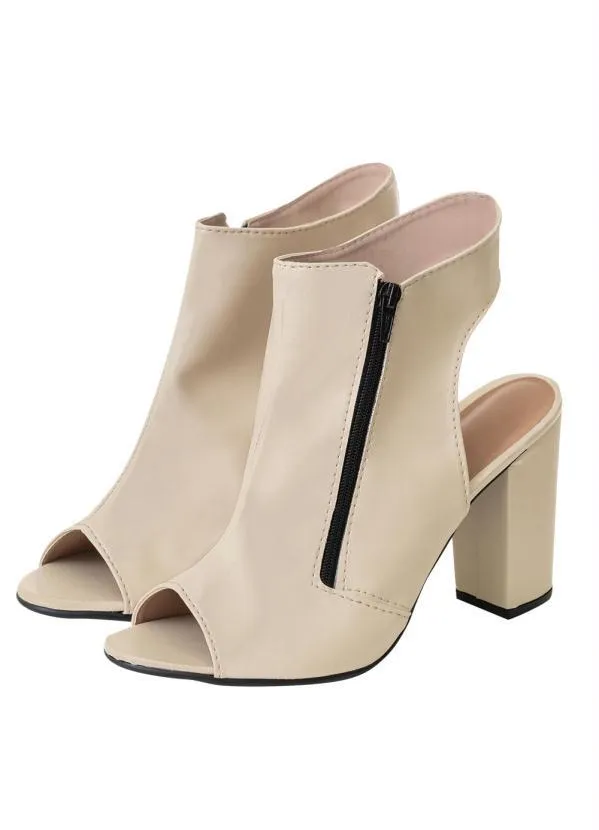 Perfecta - Ankle Boot Marfim em Sintético 4