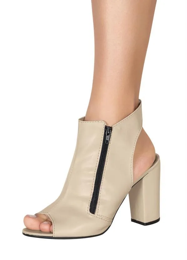 Perfecta - Ankle Boot Marfim em Sintético 6