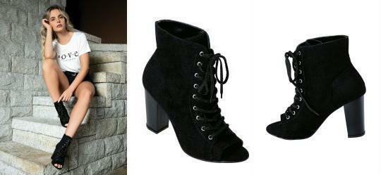 Ankle Boot Preto em Camura