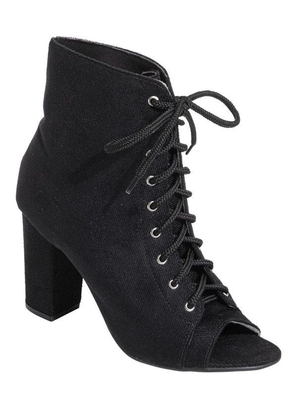 Perfecta - Ankle Boot Preto em Camurça 4