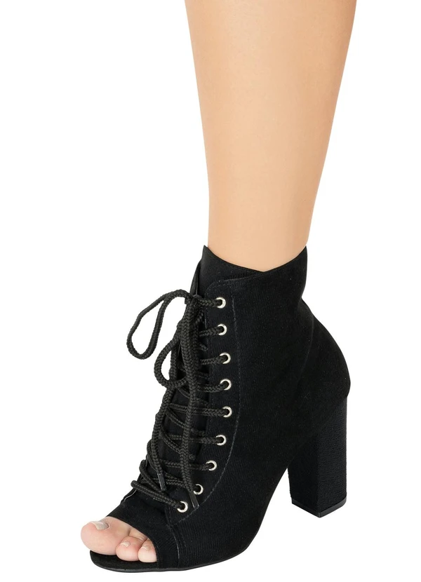 Perfecta - Ankle Boot Preto em Camurça 8