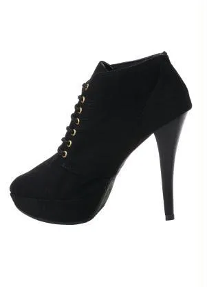 Perfecta - Ankle Boot Preto em Camurça - PERFECTA