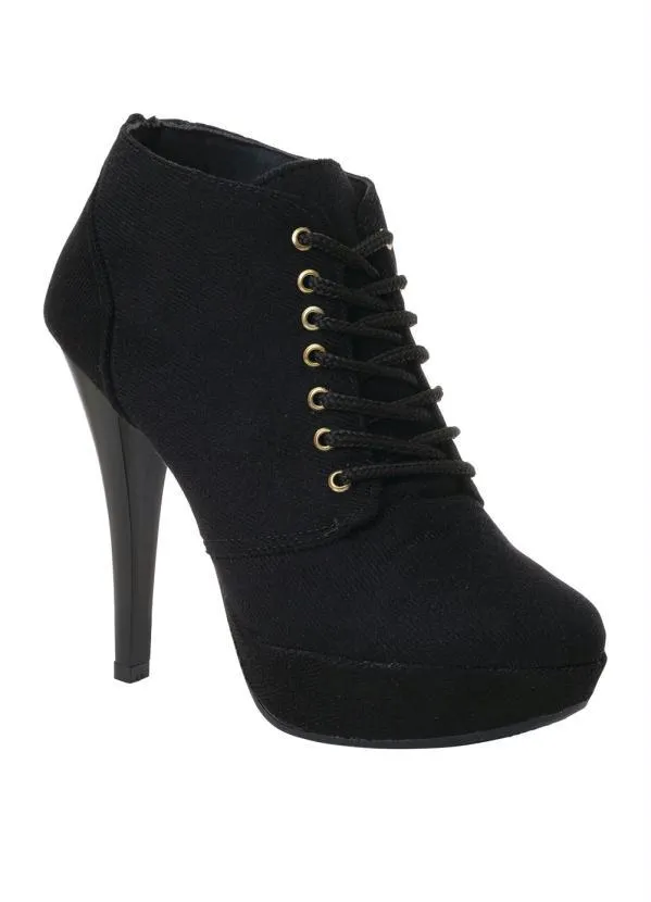 Perfecta - Ankle Boot Preto em Camurça 3