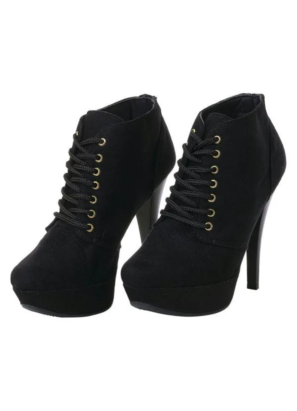 Perfecta - Ankle Boot Preto em Camurça 4