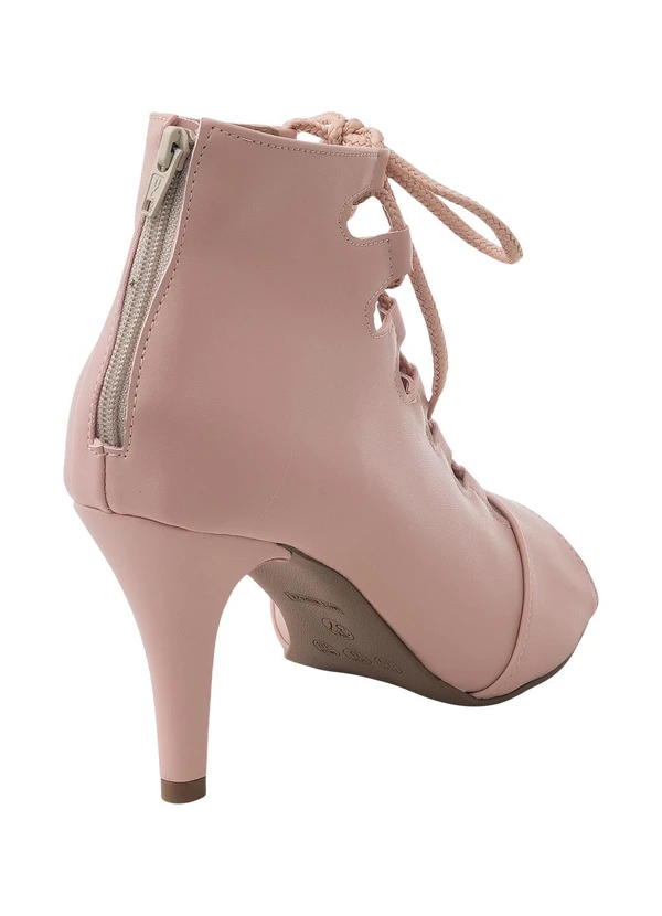 Perfecta - Ankle Boot Rose em Sintético 2