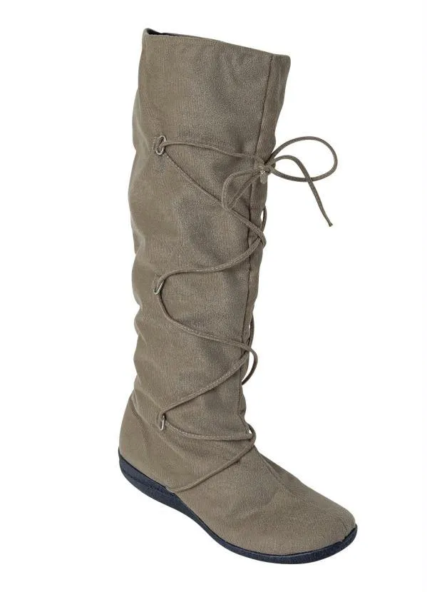 Perfecta - Bota Bege em Camurça