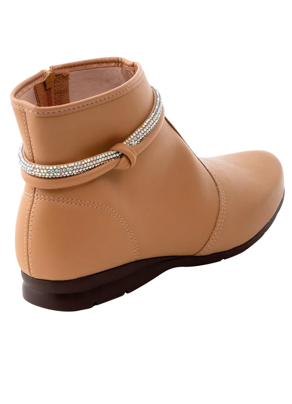 Beira Rio - Bota Beira Rio Bege em Sintético 2