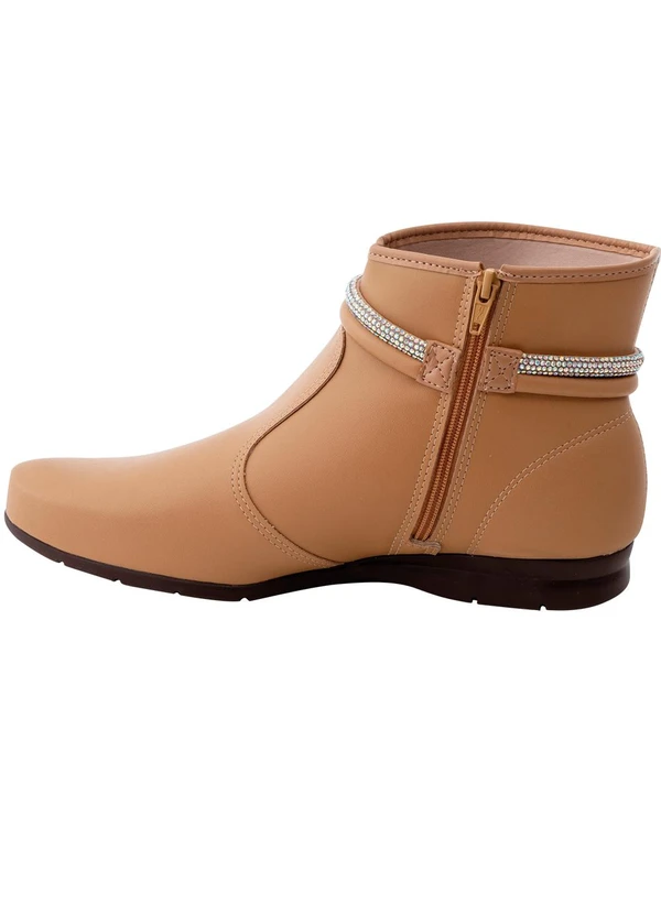 Beira Rio - Bota Beira Rio Bege em Sintético 3