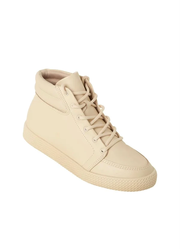 Beira Rio - Bota Beira Rio Creme em Sintético